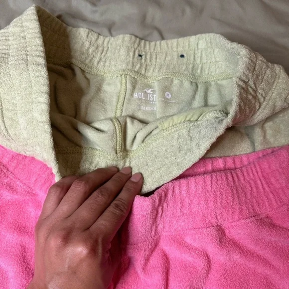 Hollister Pink and Cream Shorts - Picture 3 of 5